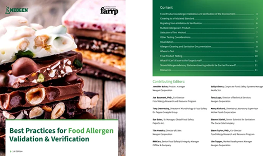 Cover of Best Practices for Food Allergens Validation and Verification Handbook