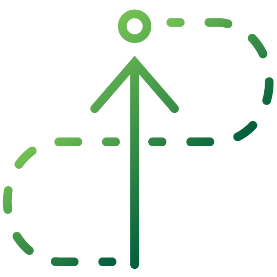 stream with arrow through it icon