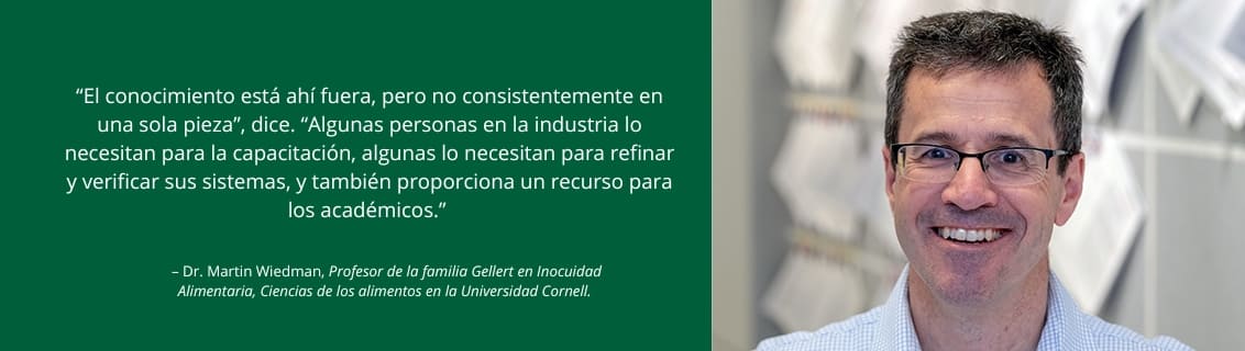 ita de Martin Wiedmann sobre el Manual de Monitoreo Ambiental: recurso para capacitación y verificación de sistemas de inocuidad en alimentos y bebidas.