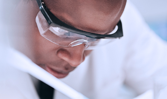 Food Safety expert with instrument