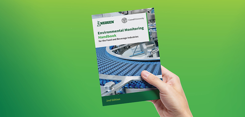 Neogen Environmental Monitoring Handbook with guidance on pathogen detection for food processors.