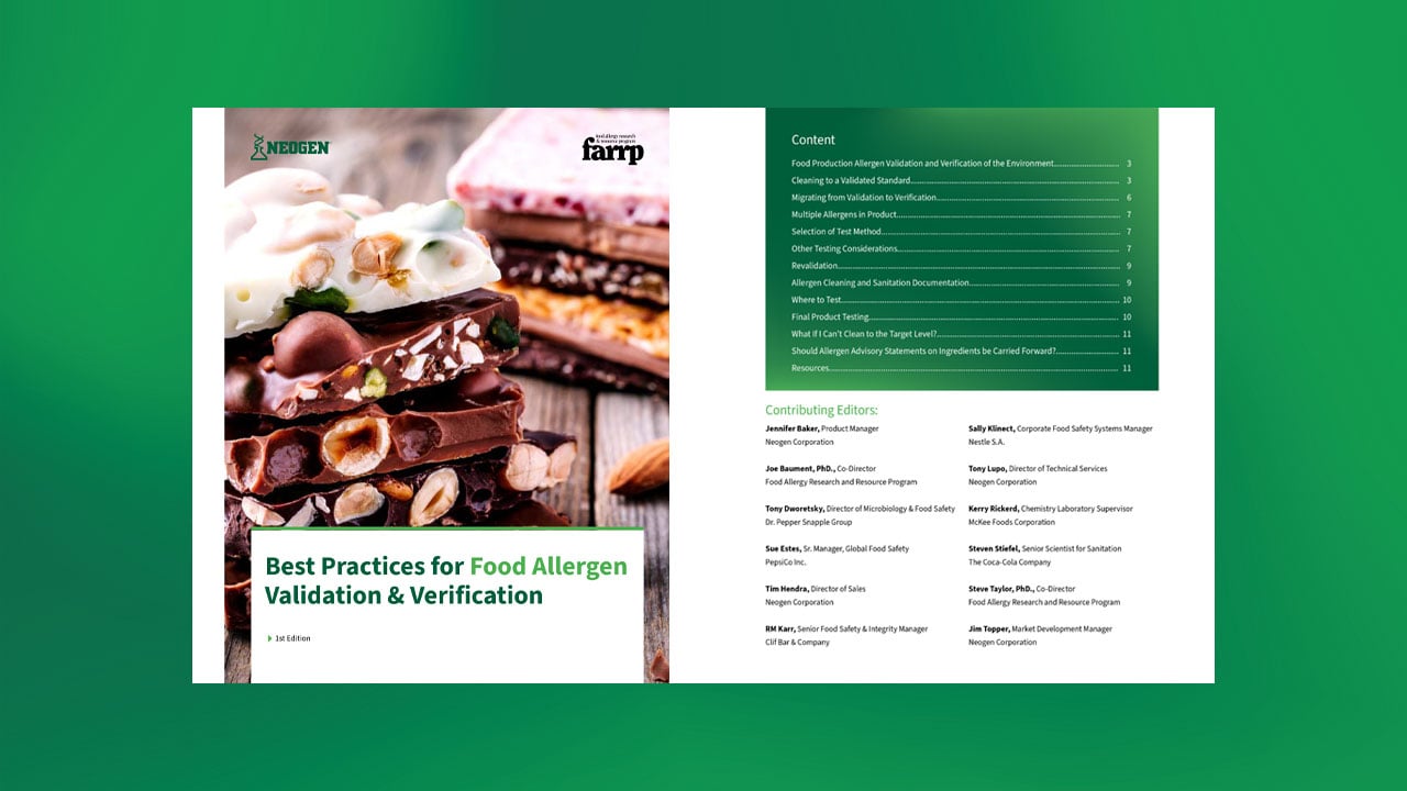Neogen Environmental Monitoring Handbook for the food and beverage industry, developed in collaboration with Cornell University.