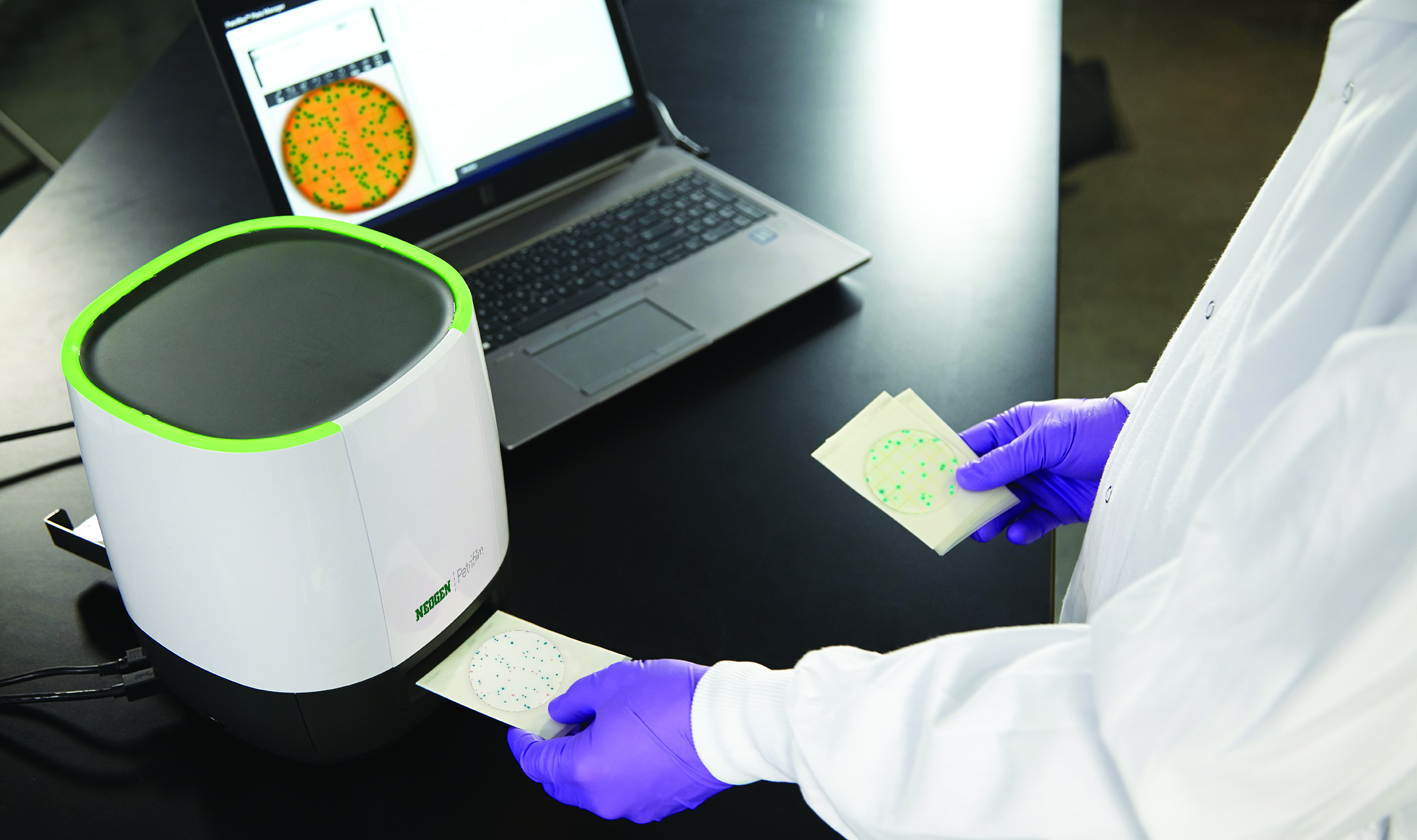 Neogen Petrifilm Plate Reader Advanced for automated colony
counting.