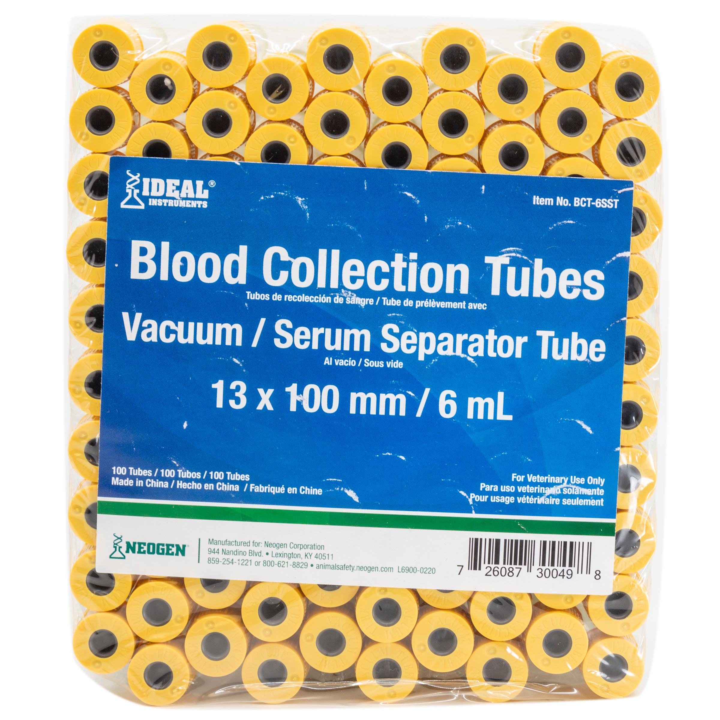 Ideal® Blood Collection Tubes, SST (Yellow Top)